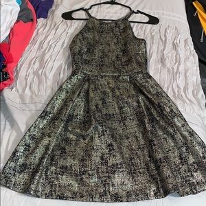 Black and gold party dress